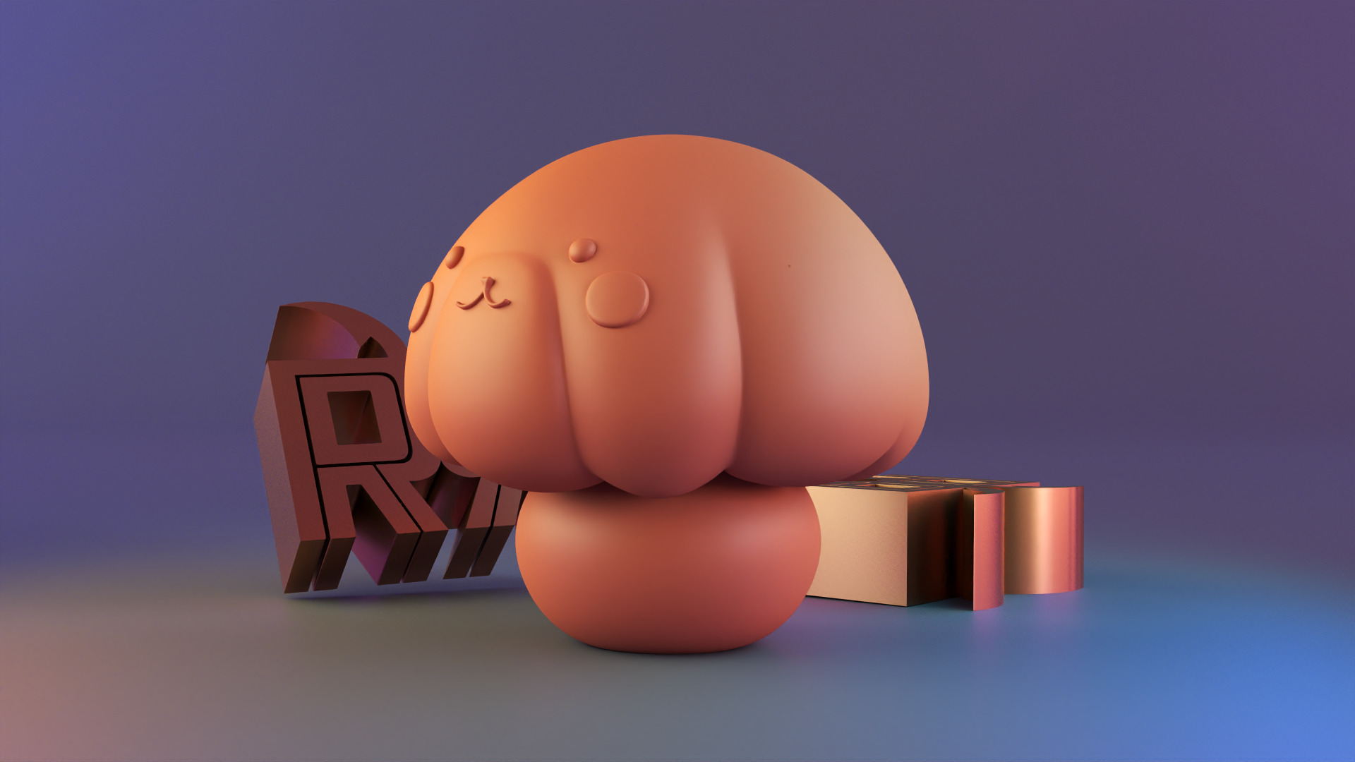 Cute Mushroom Candle Mold 3D print model_5