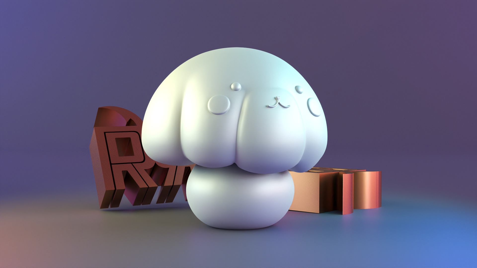 Cute Mushroom Candle Mold 3D print model_8