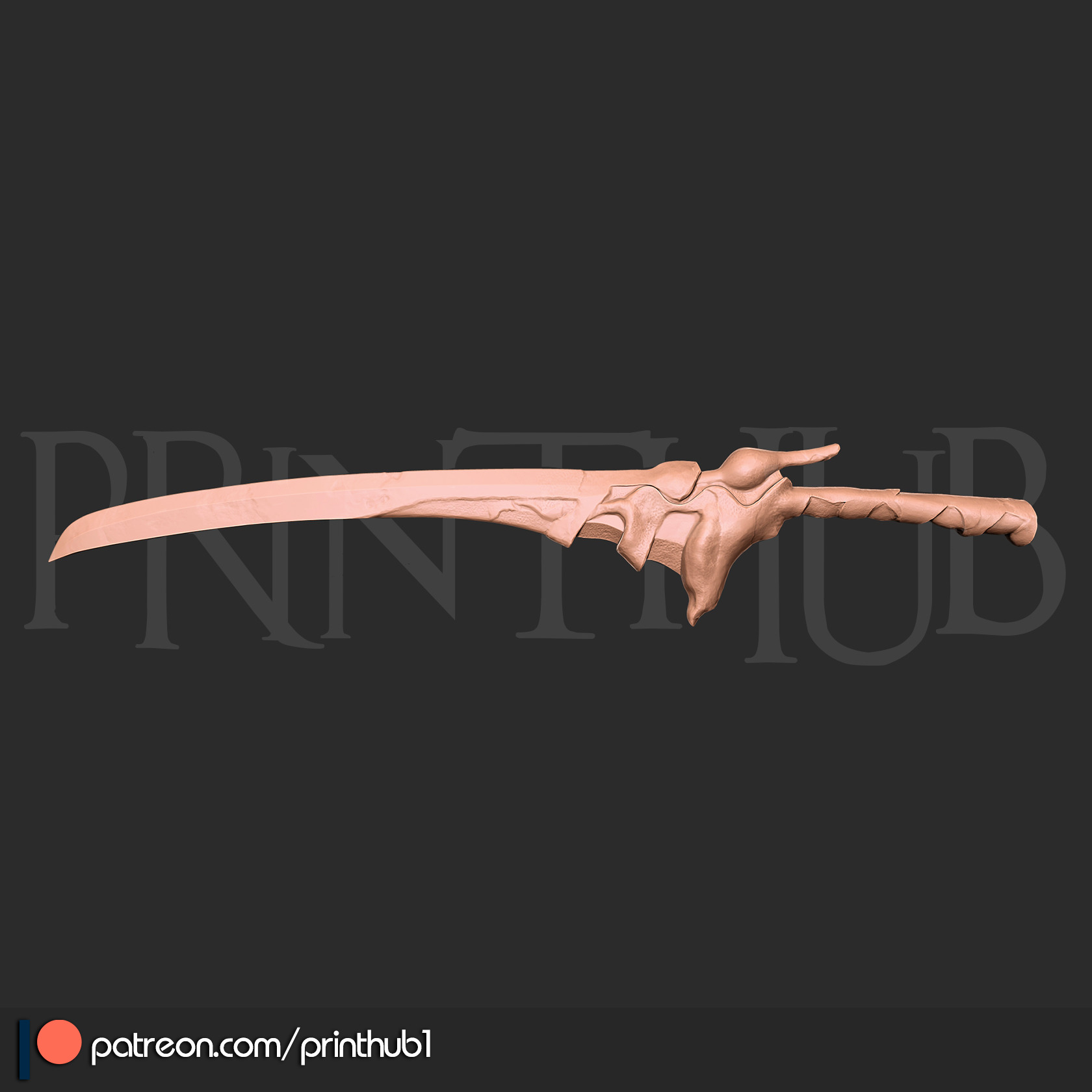 Raizan Sword Level 2  Onimusha Fan Art  Cosplay STL File 3D print model_5