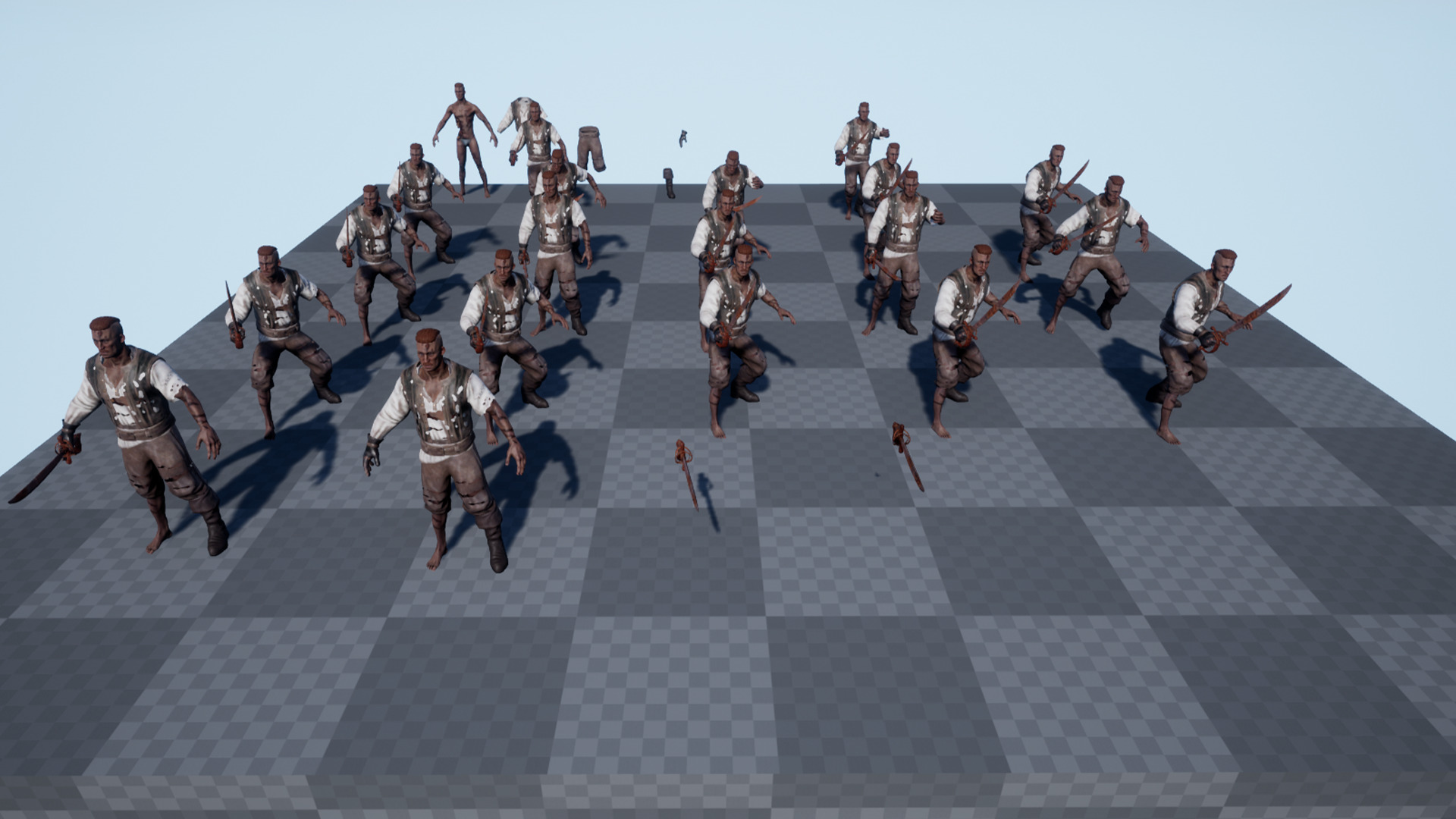 PIRATE UNDEAD 6 Low-poly 3D model_16