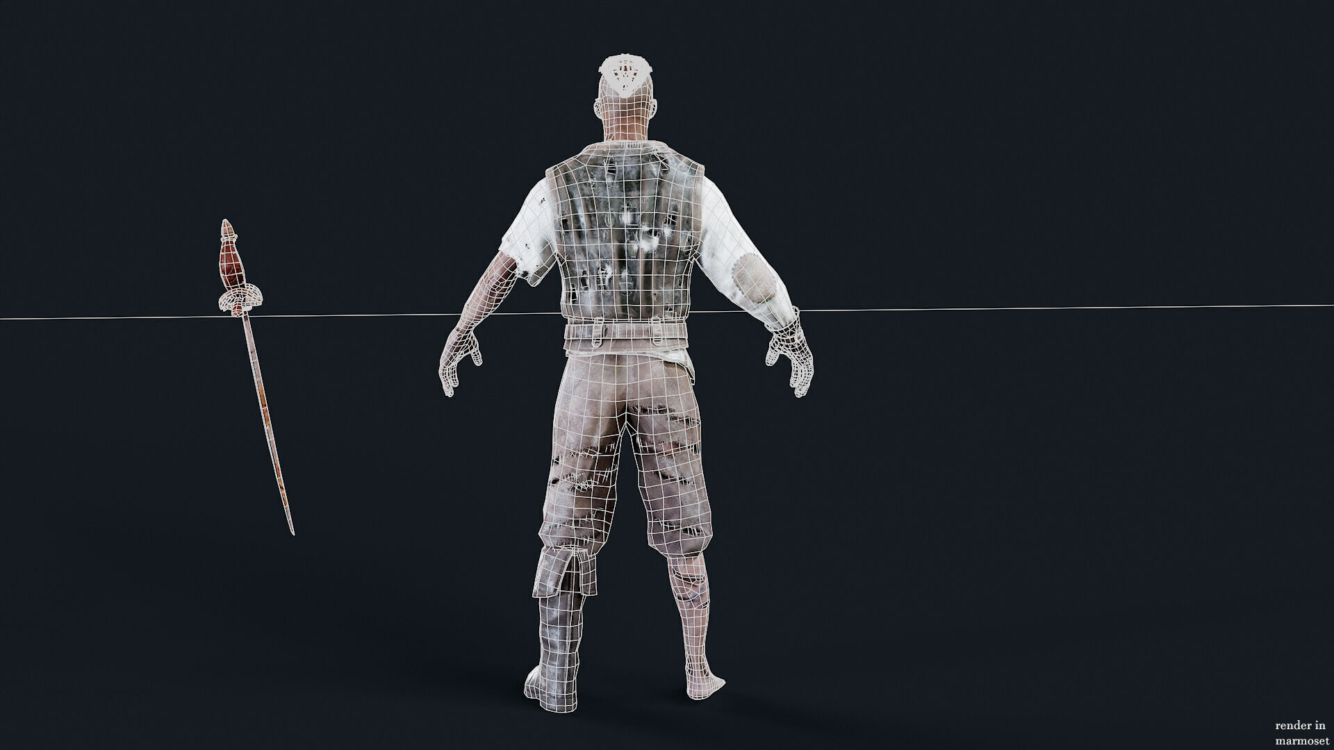 PIRATE UNDEAD 6 Low-poly 3D model_13