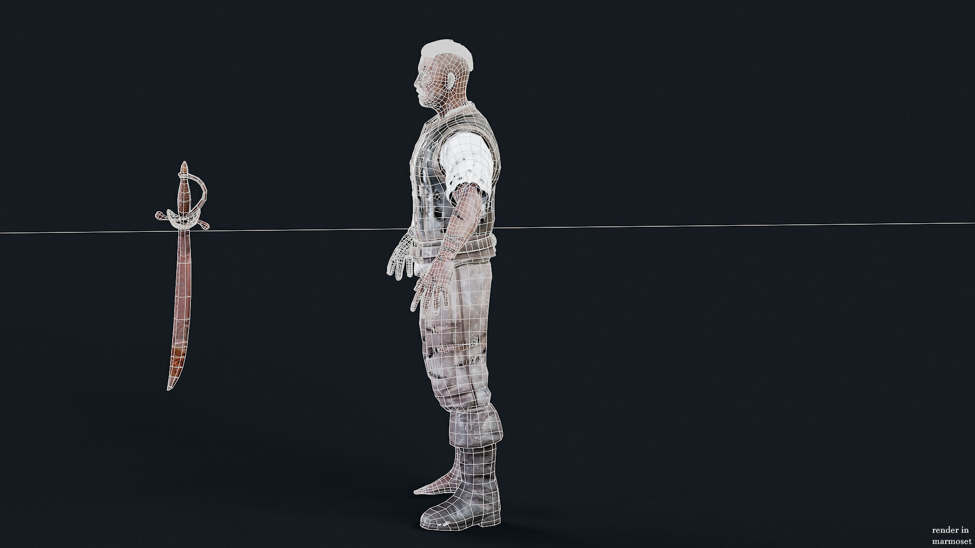 PIRATE UNDEAD 6 Low-poly 3D model_14