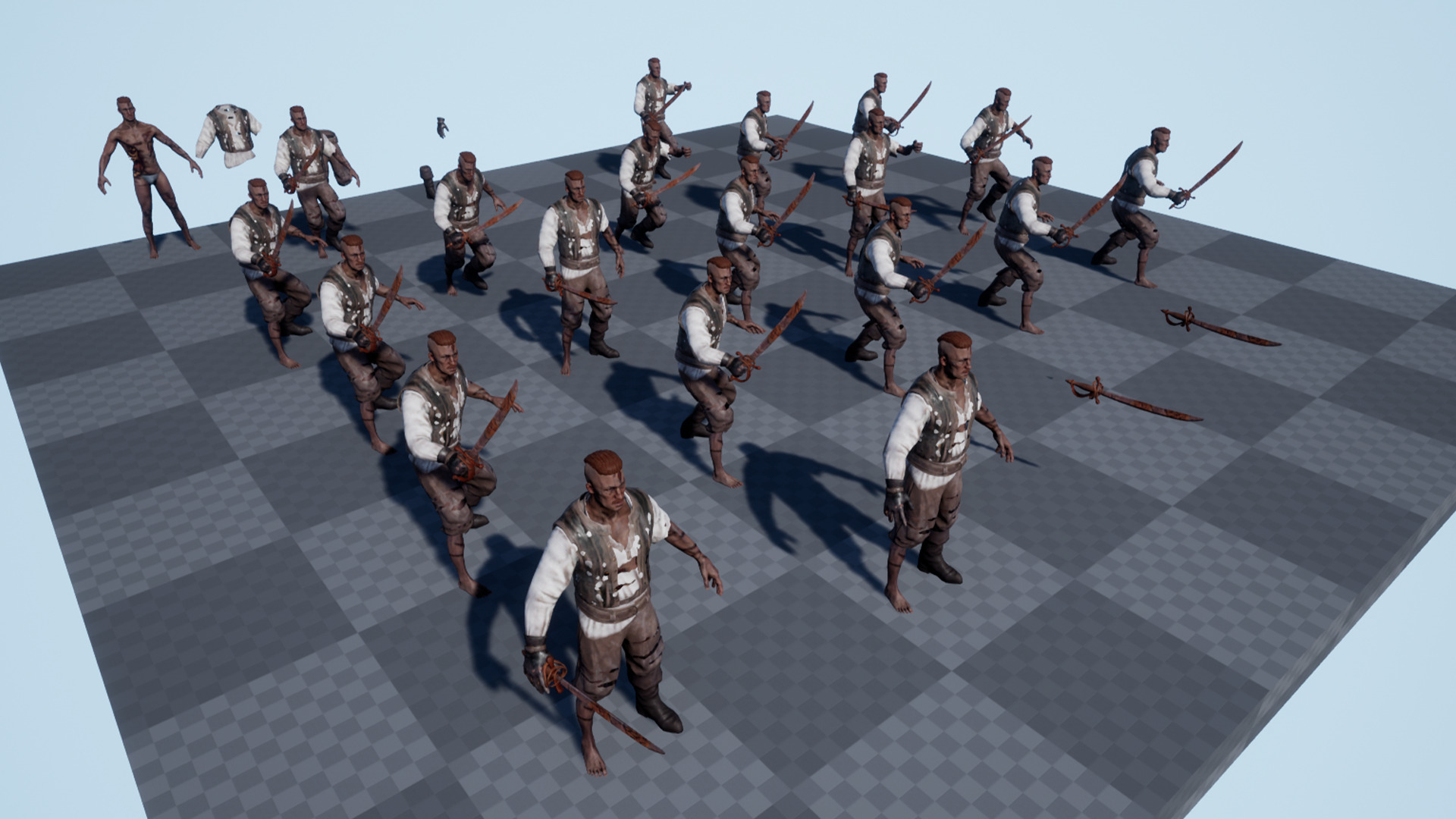 PIRATE UNDEAD 6 Low-poly 3D model_18