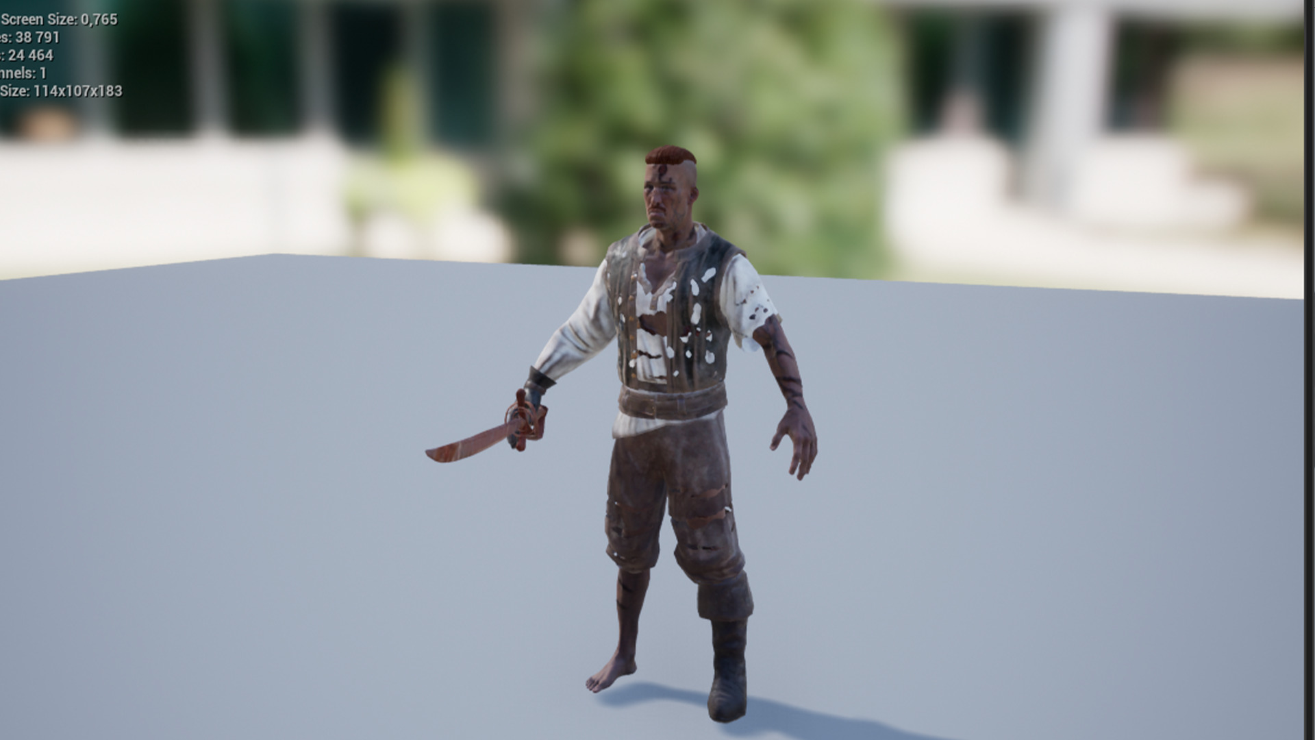 PIRATE UNDEAD 6 Low-poly 3D model_19
