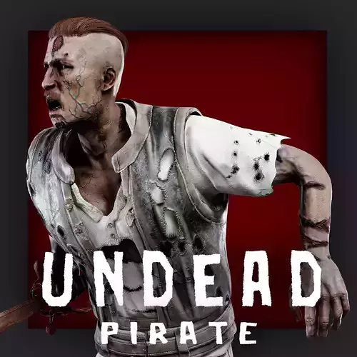 PIRATE UNDEAD 6 Low-poly 3D model
