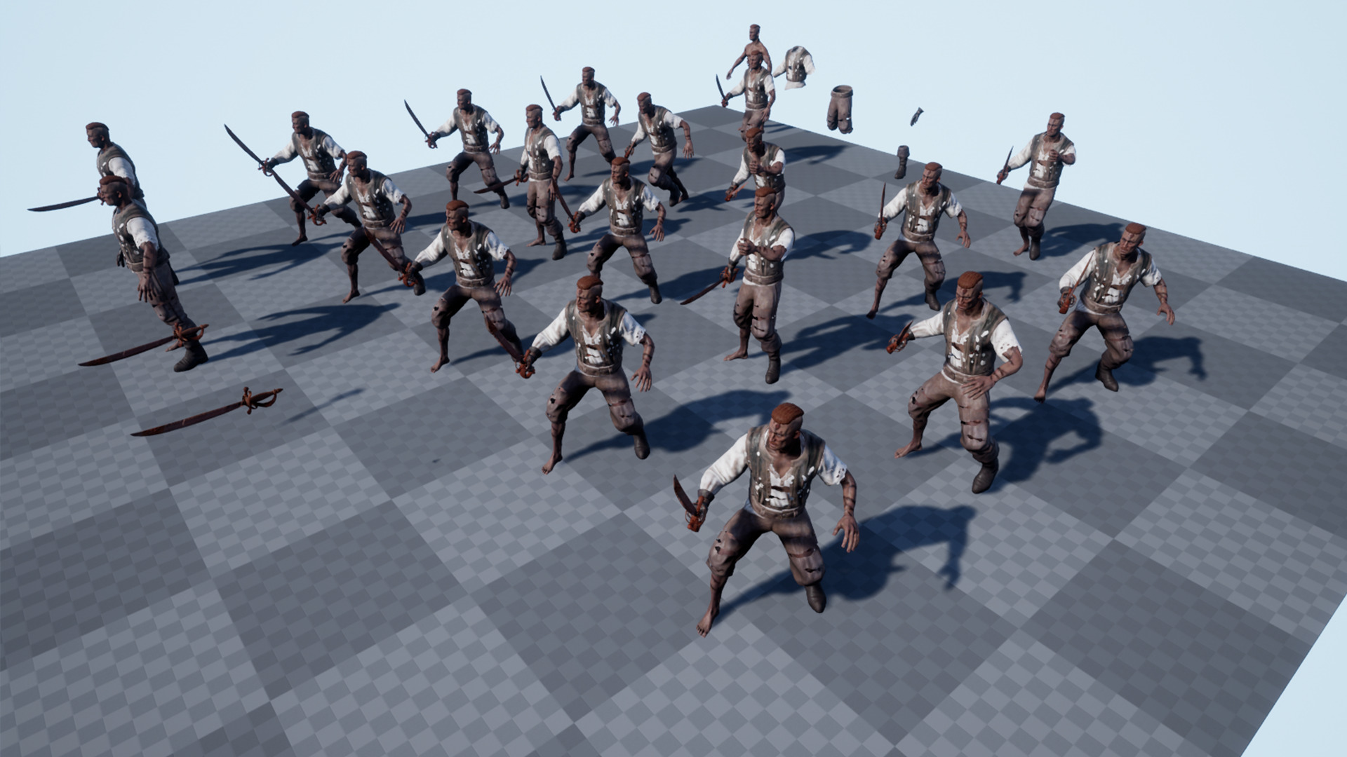 PIRATE UNDEAD 6 Low-poly 3D model_17