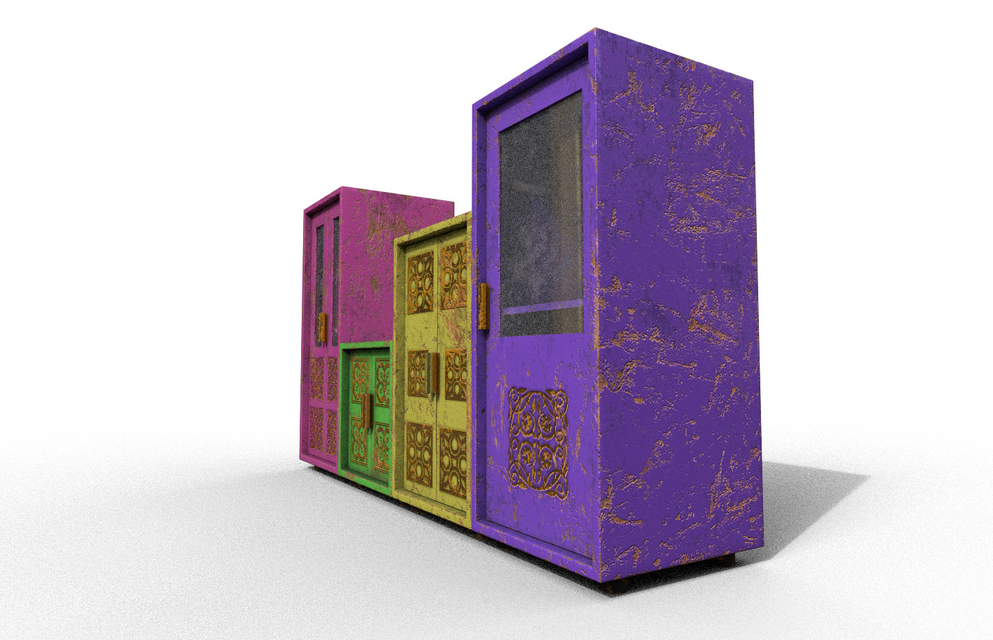 Pack 2 Sets Modern Furniture 3D Model Low-poly 3D model_8