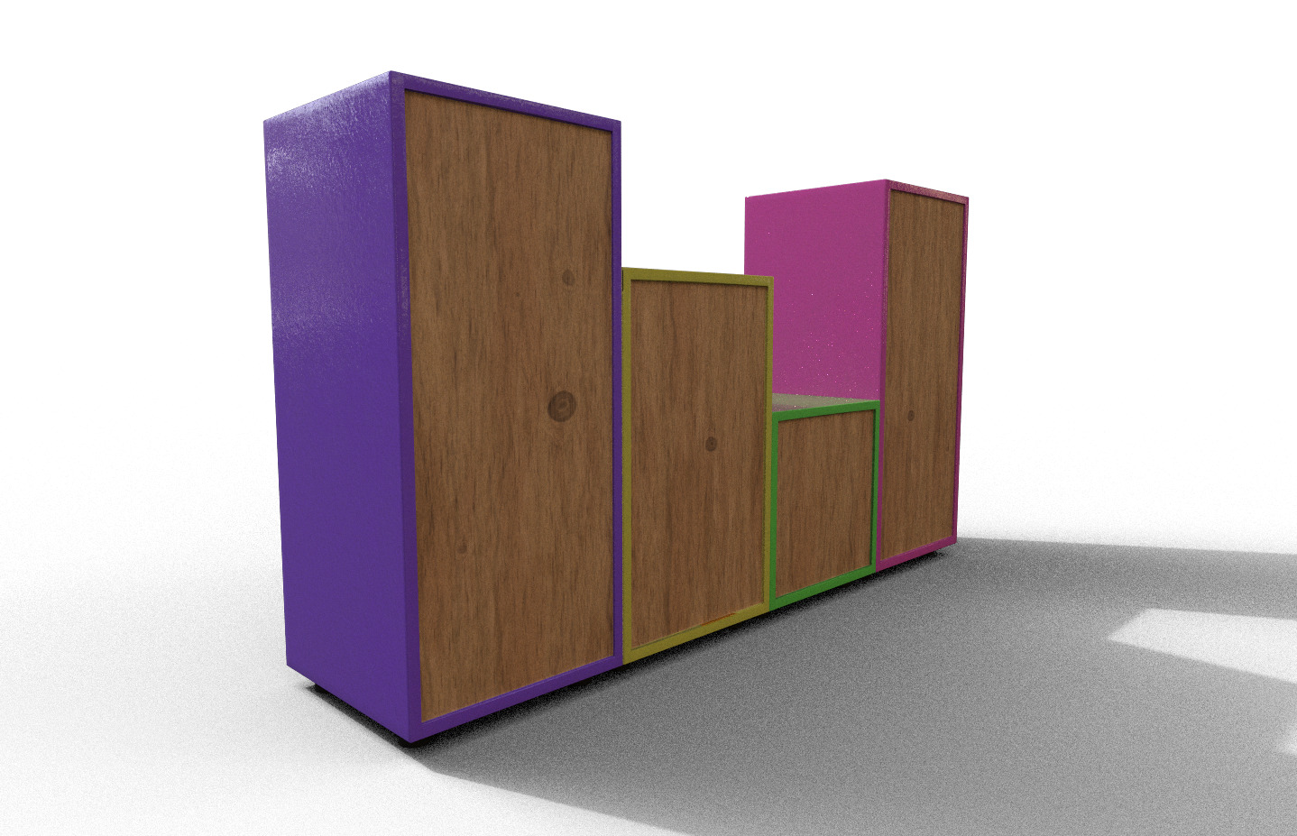 Pack 2 Sets Modern Furniture 3D Model Low-poly 3D model_3