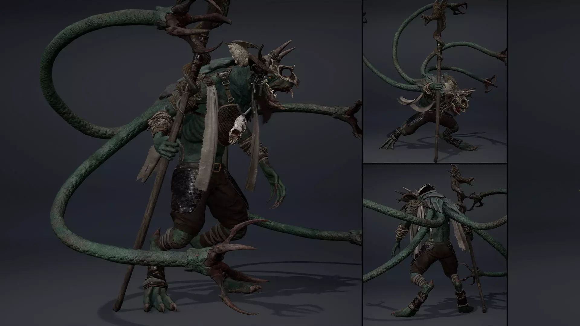 Dread Mage Tentacle Low-poly 3D model_0