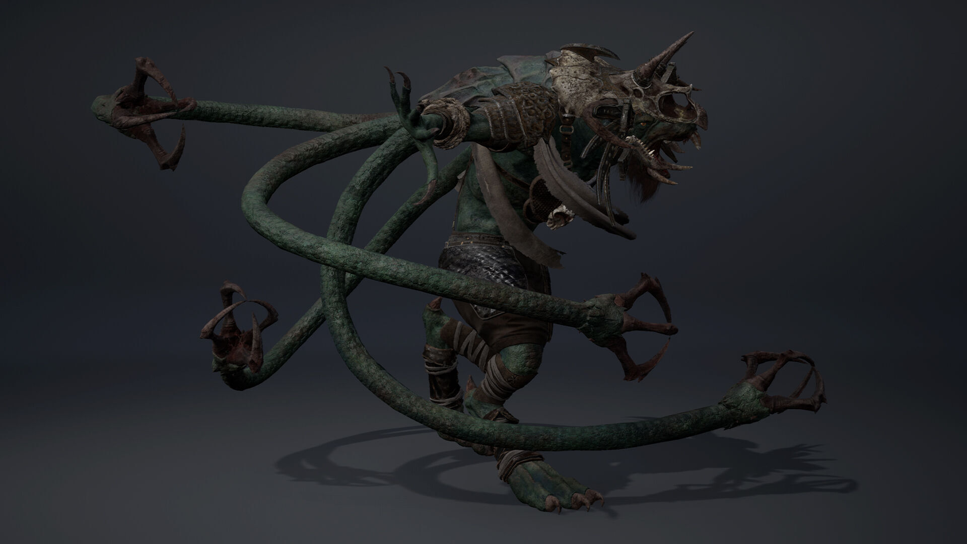 Dread Mage Tentacle Low-poly 3D model_9