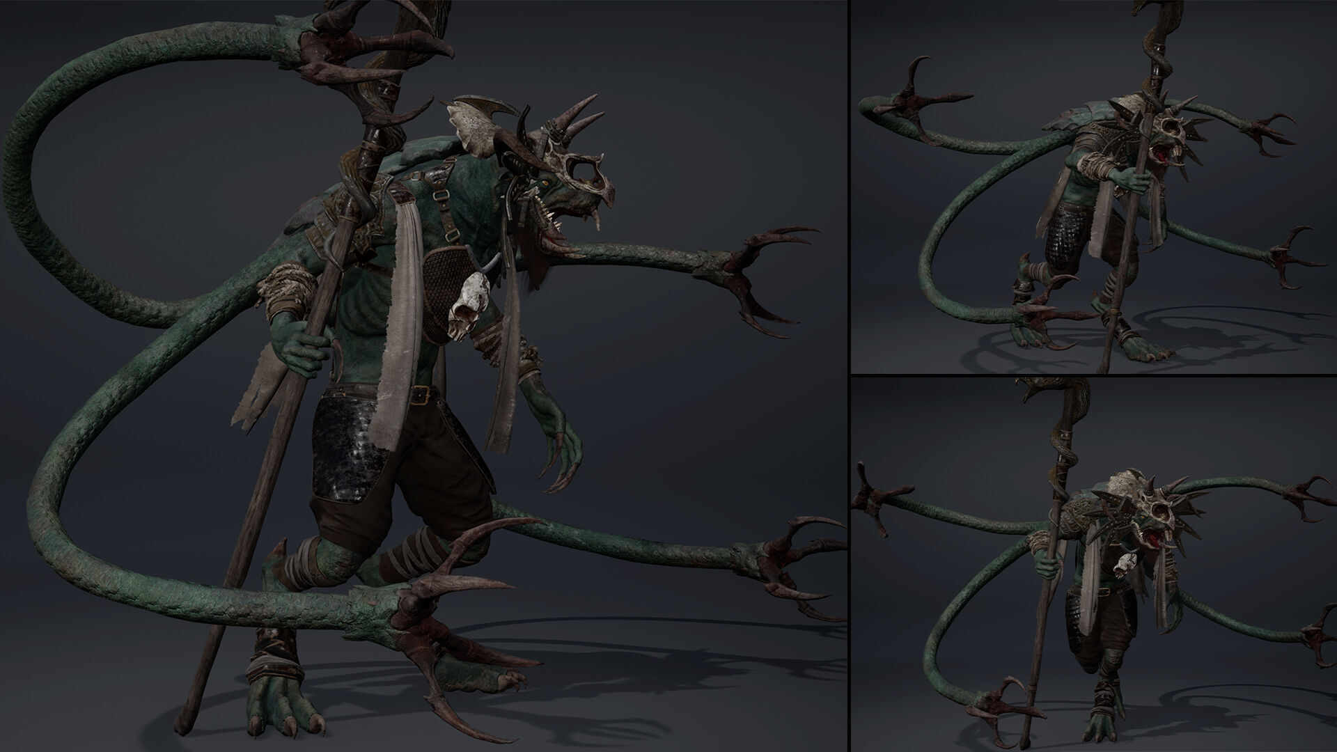 Dread Mage Tentacle Low-poly 3D model_7