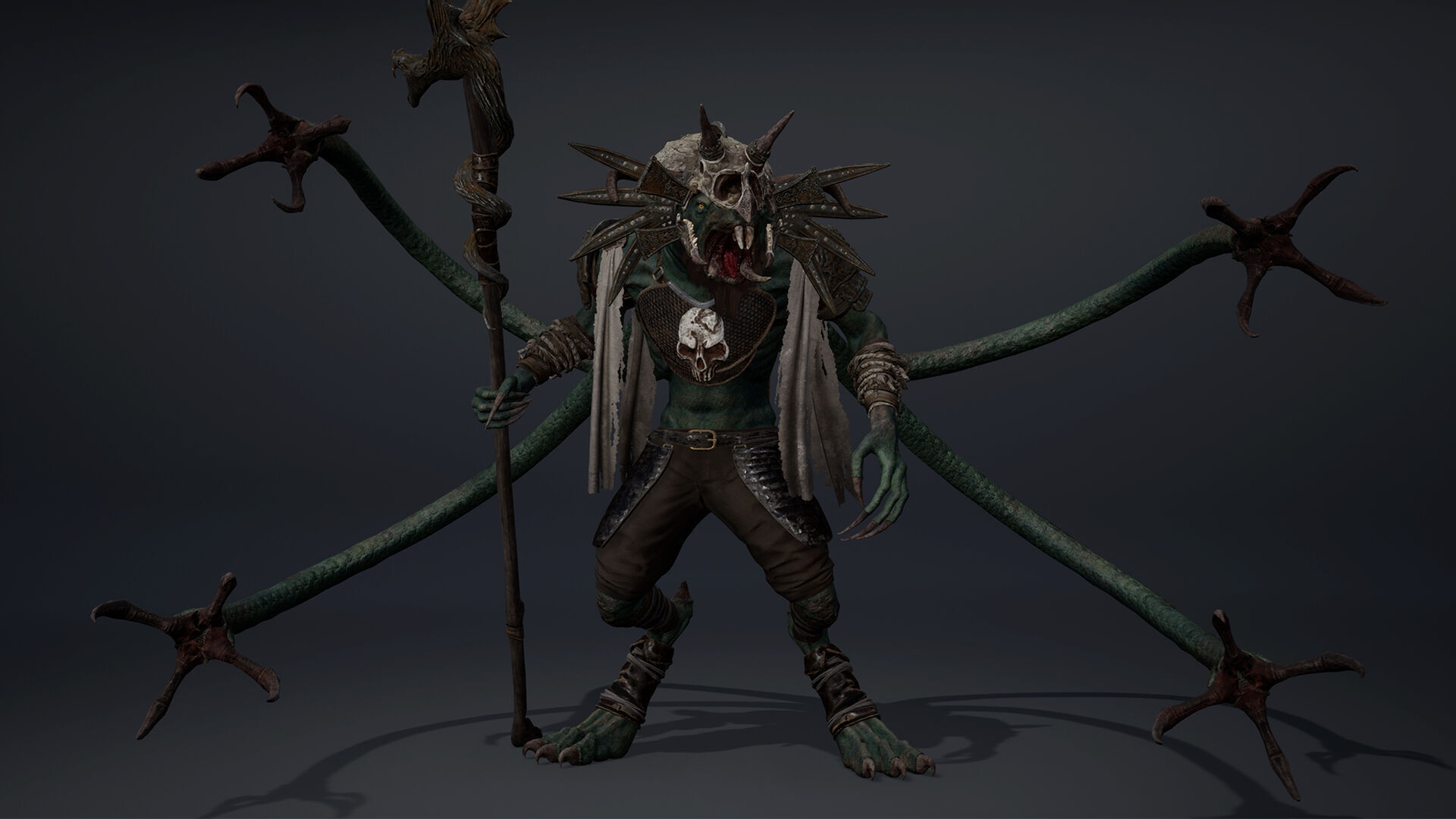 Dread Mage Tentacle Low-poly 3D model_19