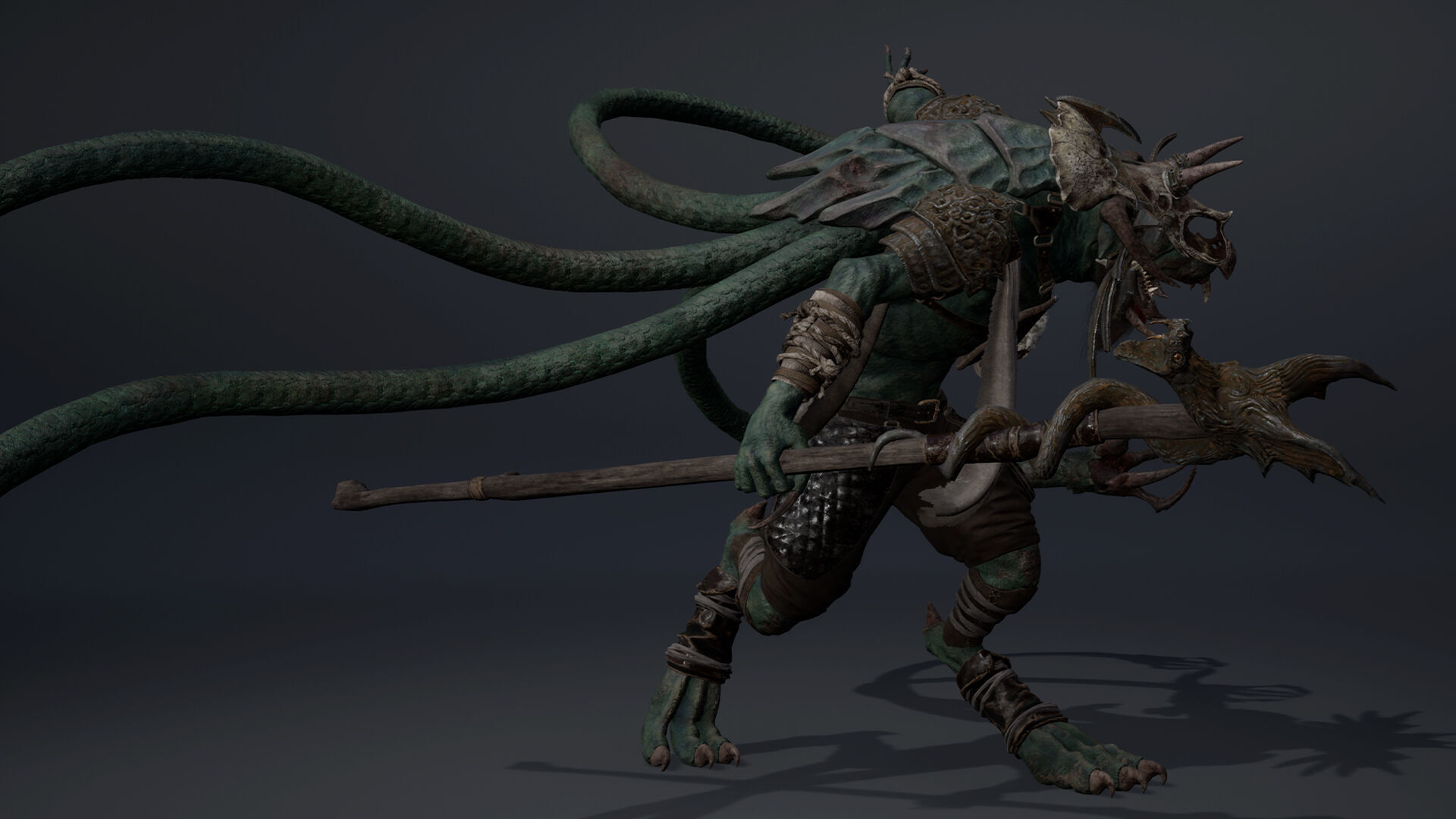 Dread Mage Tentacle Low-poly 3D model_16