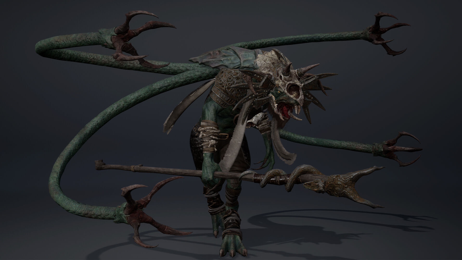 Dread Mage Tentacle Low-poly 3D model_13