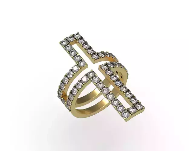 Diamond Cross Ring