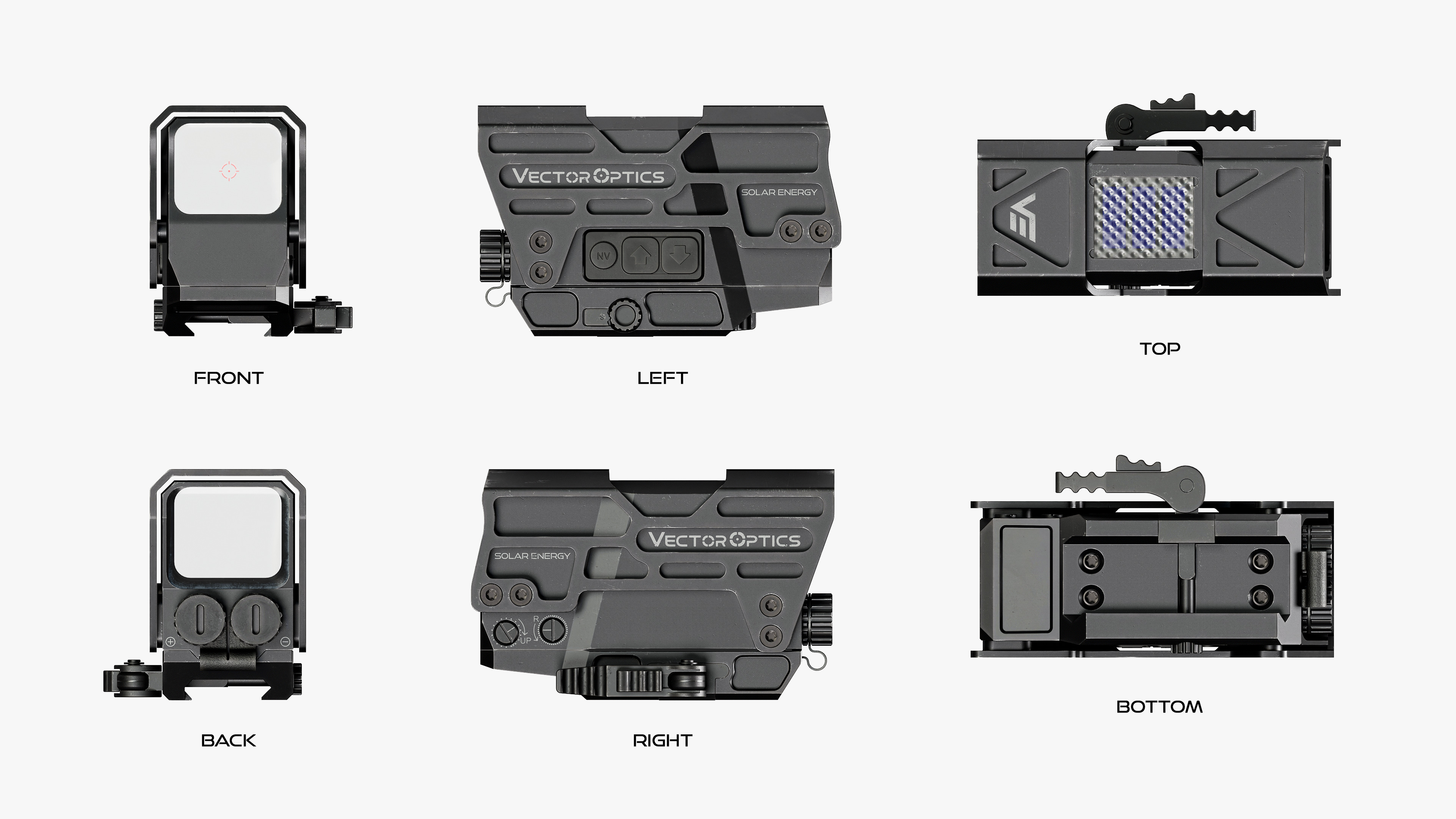 Solar Powered Red Dot Sight Low-poly 3D model_20