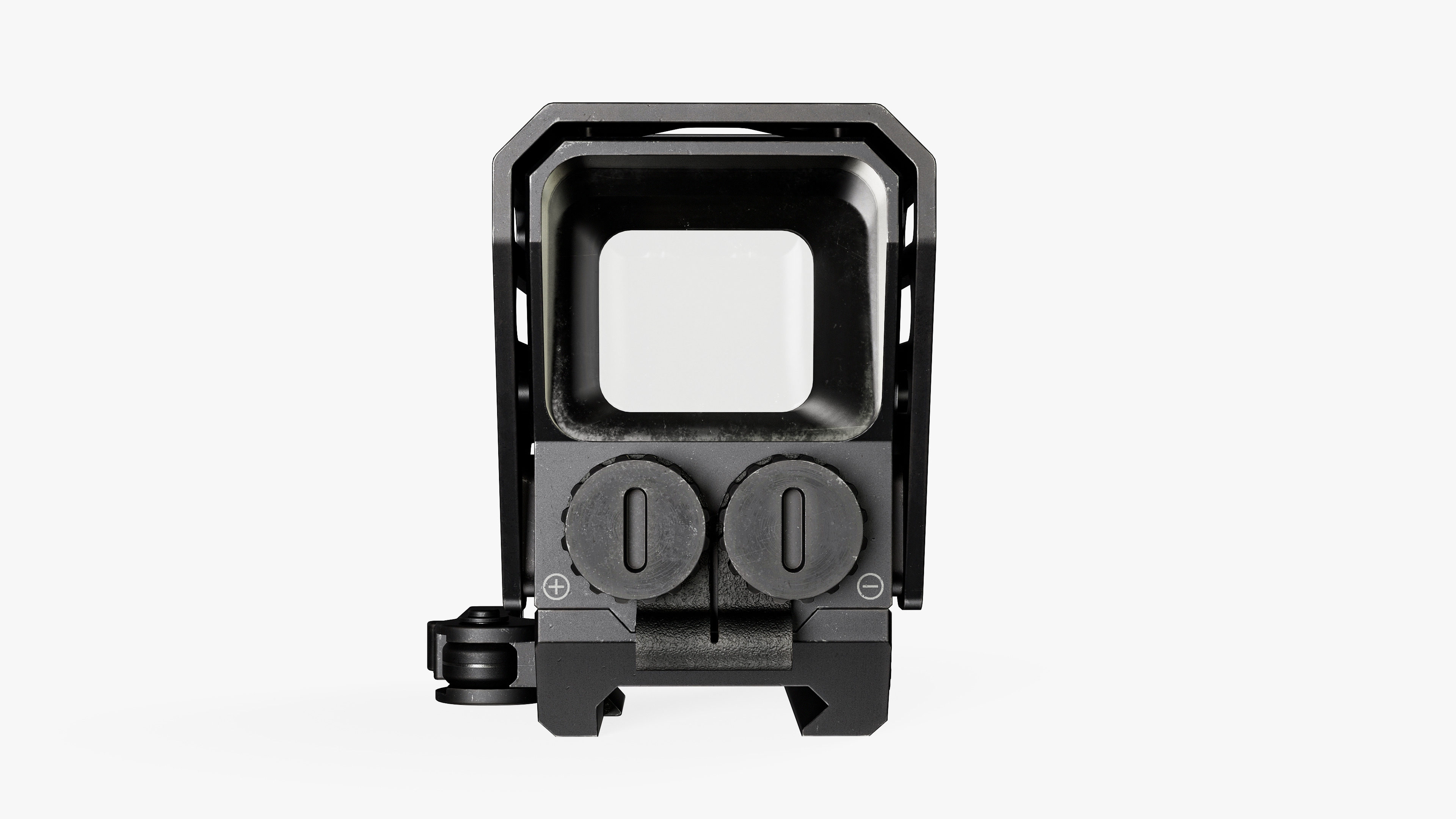 Solar Powered Red Dot Sight Low-poly 3D model_10