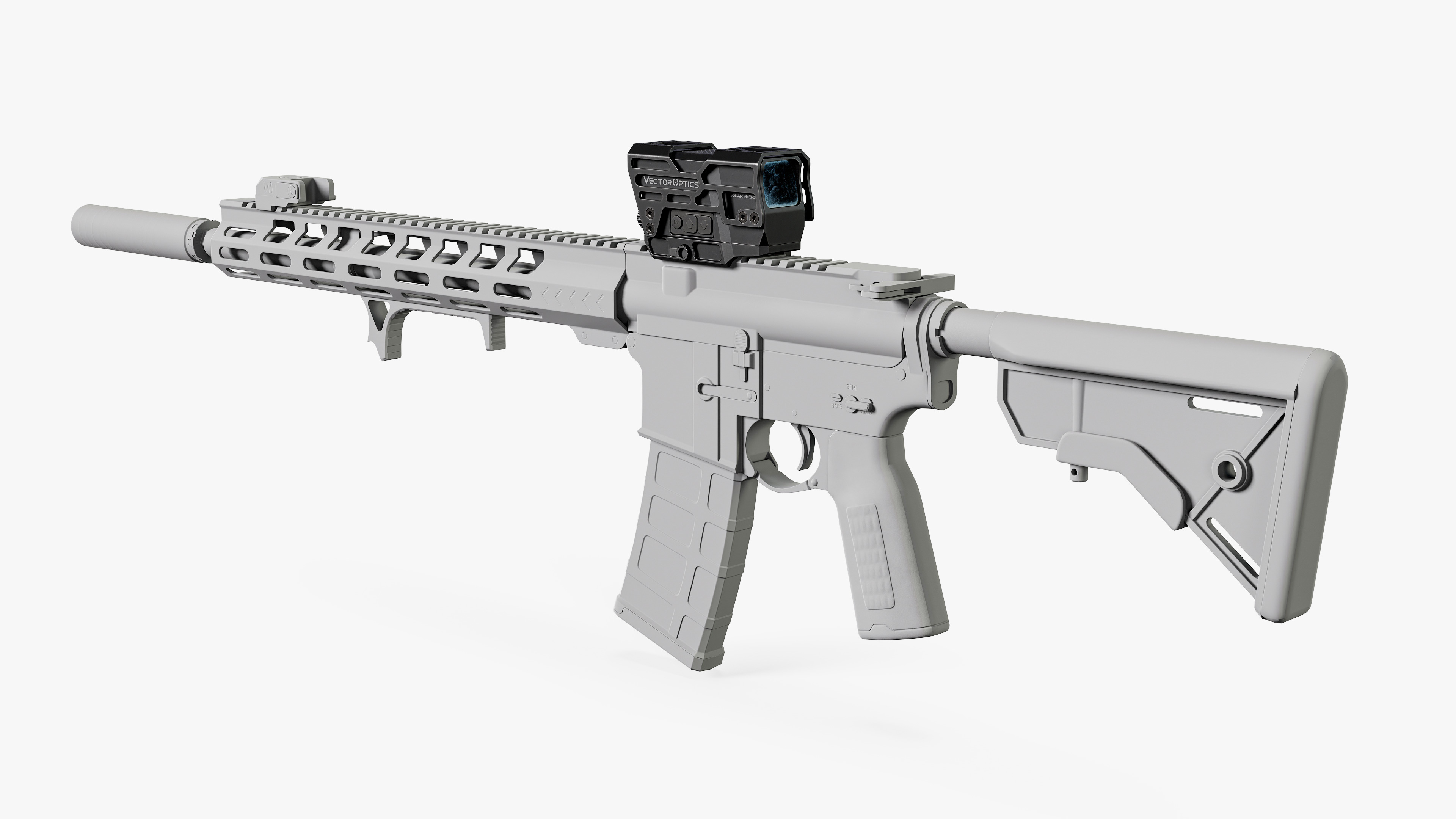 Solar Powered Red Dot Sight Low-poly 3D model_23