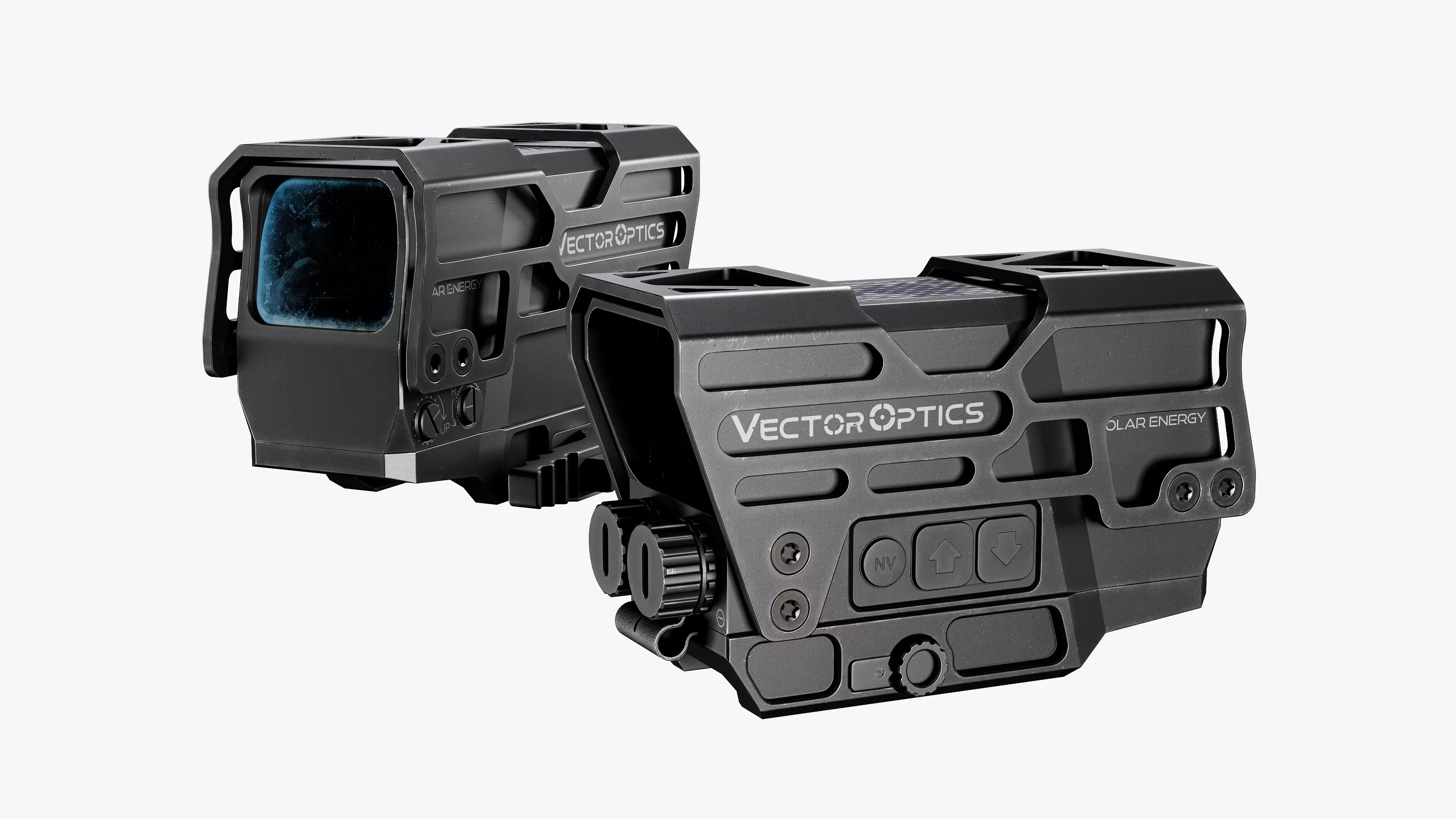 Solar Powered Red Dot Sight Low-poly 3D model_0