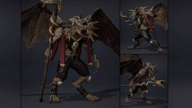 Dread Mage ArmWing Low-poly 3D model