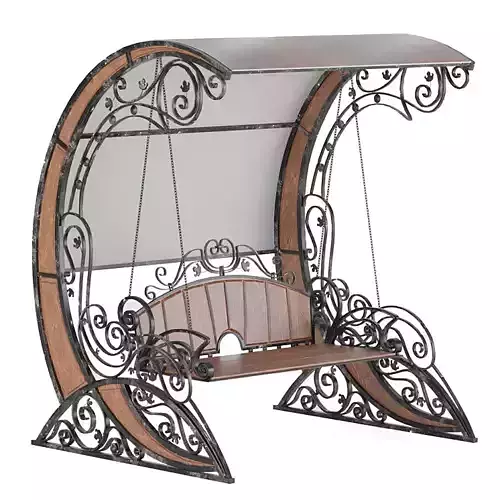  Wrought Iron Steel Outdoor Swing Bed Patio Chair for Beach