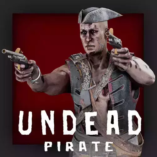 PIRATE UNDEAD 7 Low-poly 3D model
