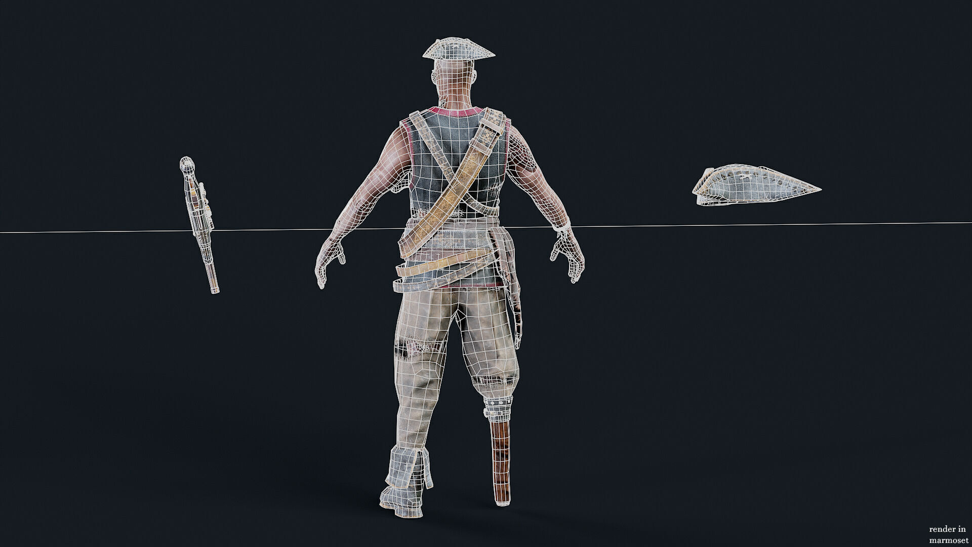 PIRATE UNDEAD 7 Low-poly 3D model_11