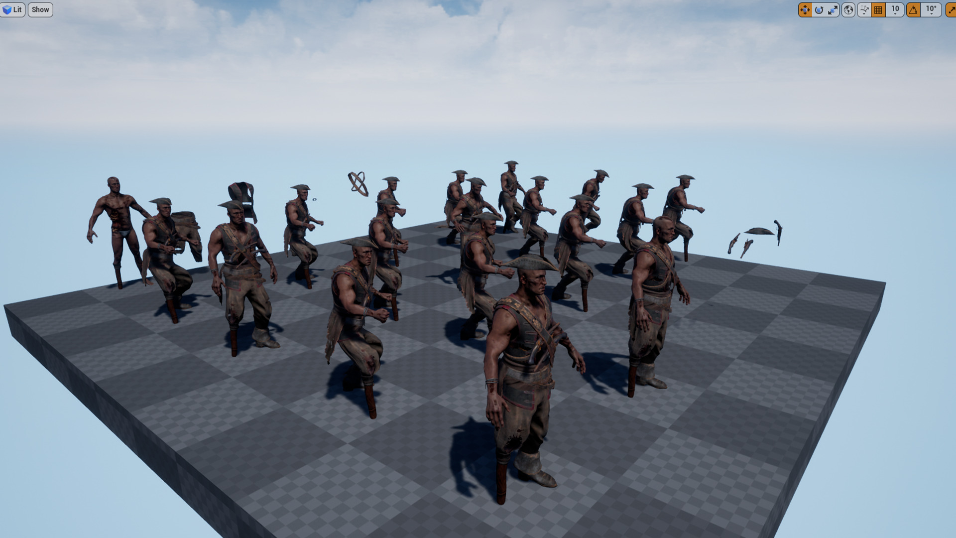 PIRATE UNDEAD 7 Low-poly 3D model_16