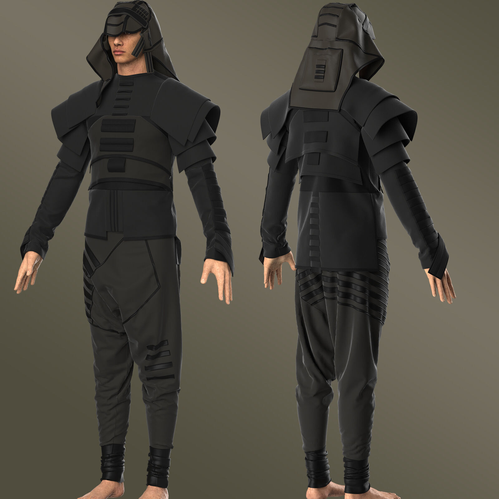 dark shadow NINJA 3D model_7