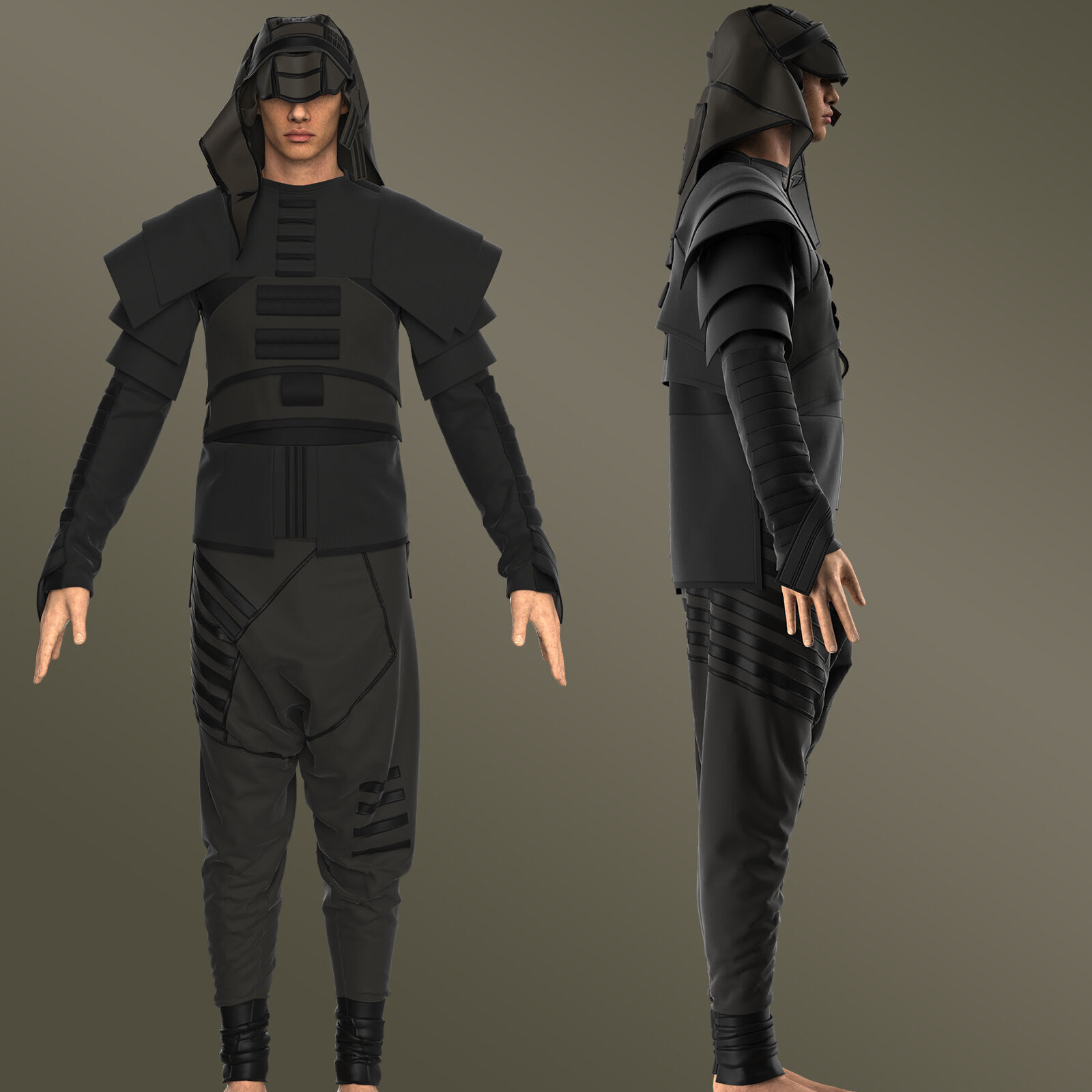 dark shadow NINJA 3D model_8
