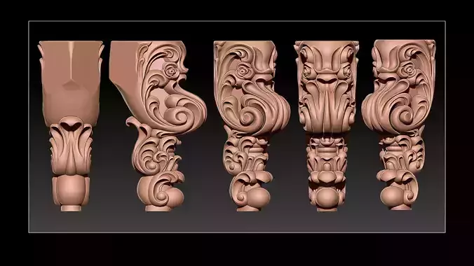 Classic Table and Chair Leg Model Kit - 061