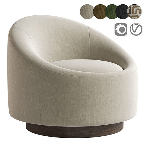 Berlin Armchair By Pierre Frey 3D model