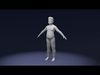 Stylized Fat Boy Body Base Mesh Rigged with IK FK Switch Low-poly 3D model_2