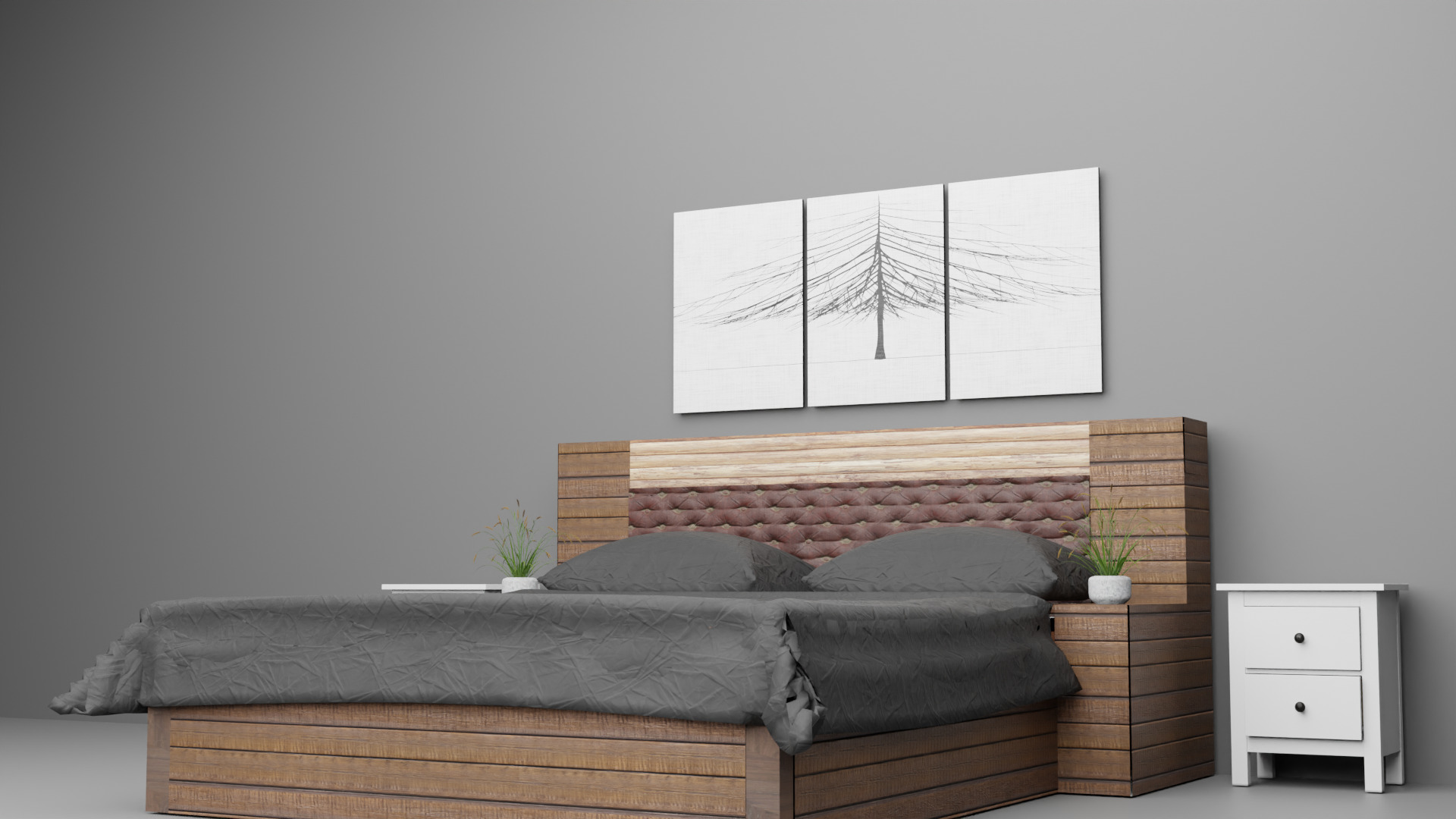 sofa for house modelling Low-poly 3D model_2