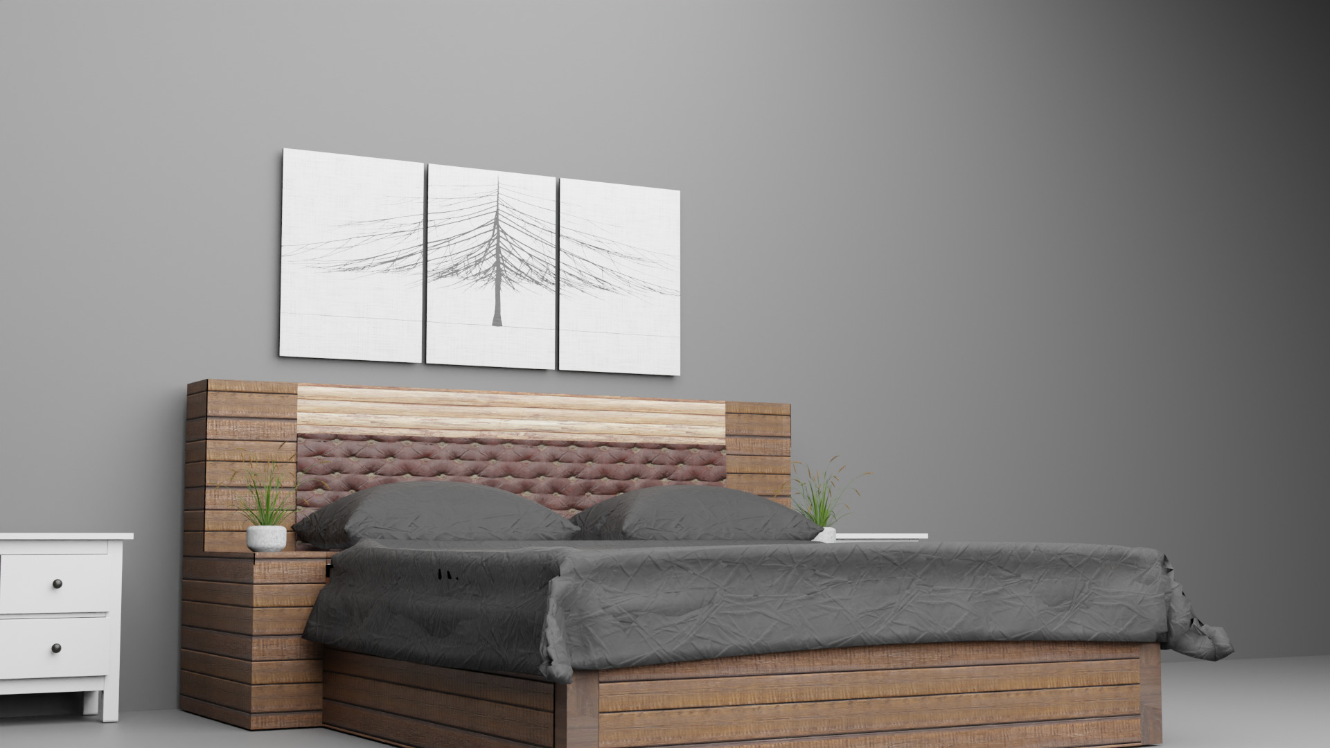 sofa for house modelling Low-poly 3D model_3