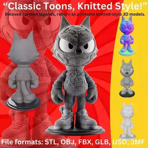 Felix the Cat  Classic Cartoon Character Stylized Planter Model