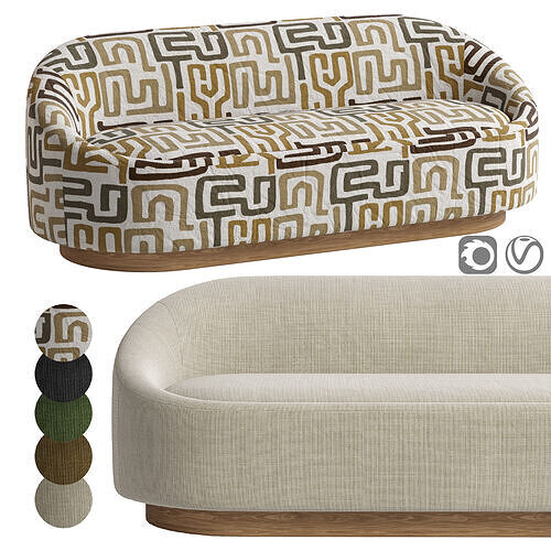 Berlin Sofa By Pierre Frey 3D model