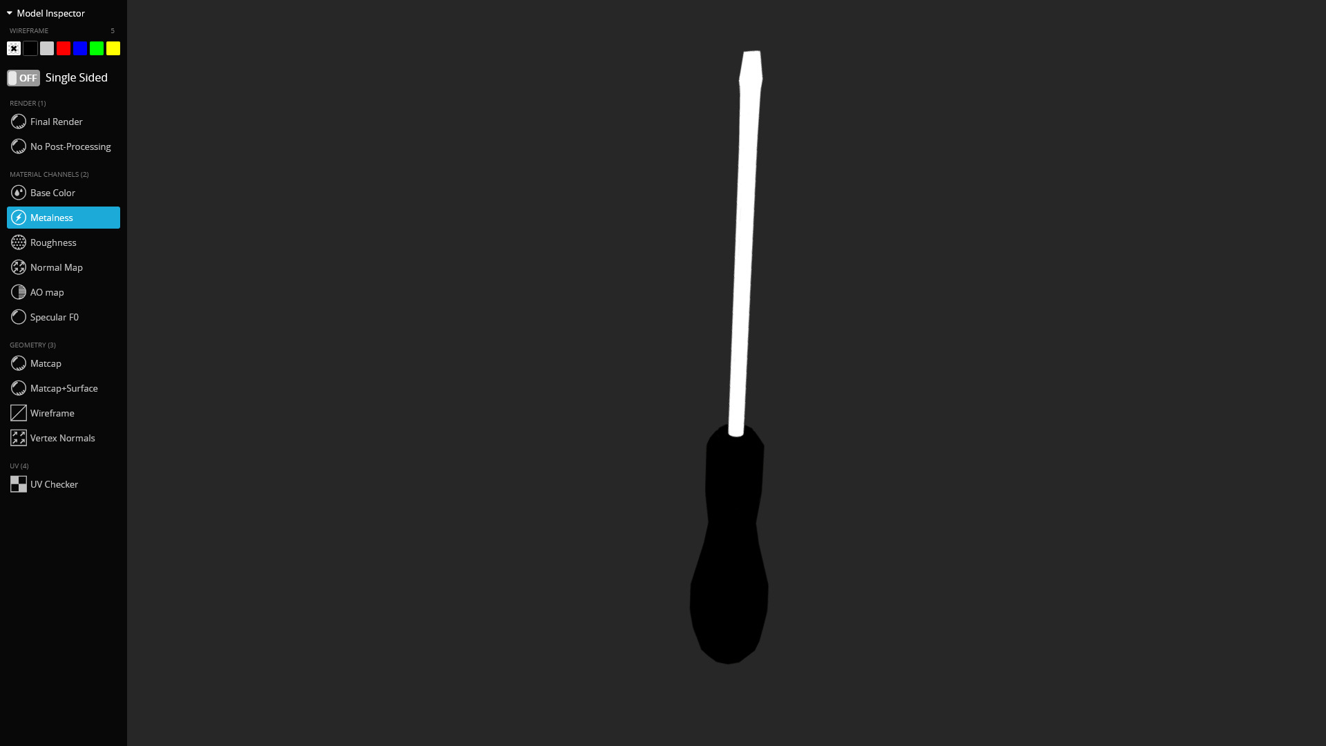 Flathead Screwdriver 3D Model Low-poly 3D model_4