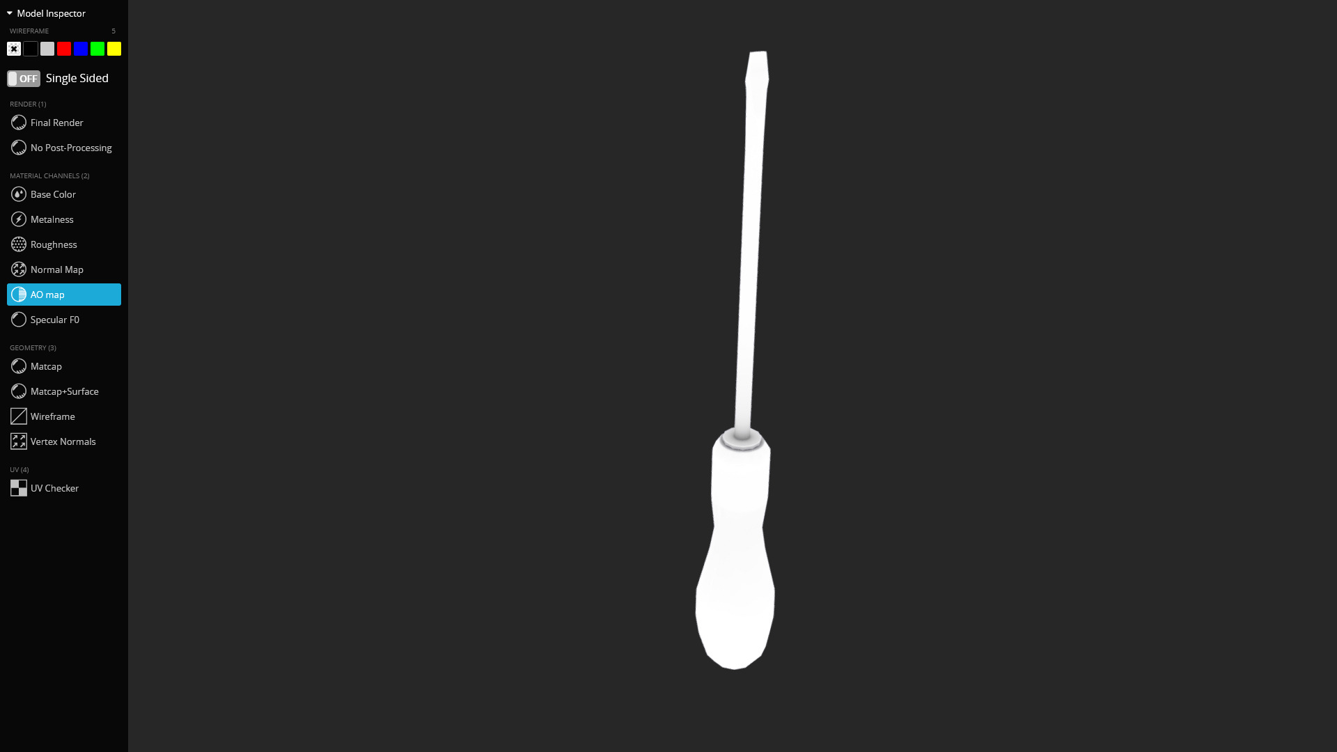 Flathead Screwdriver 3D Model Low-poly 3D model_7