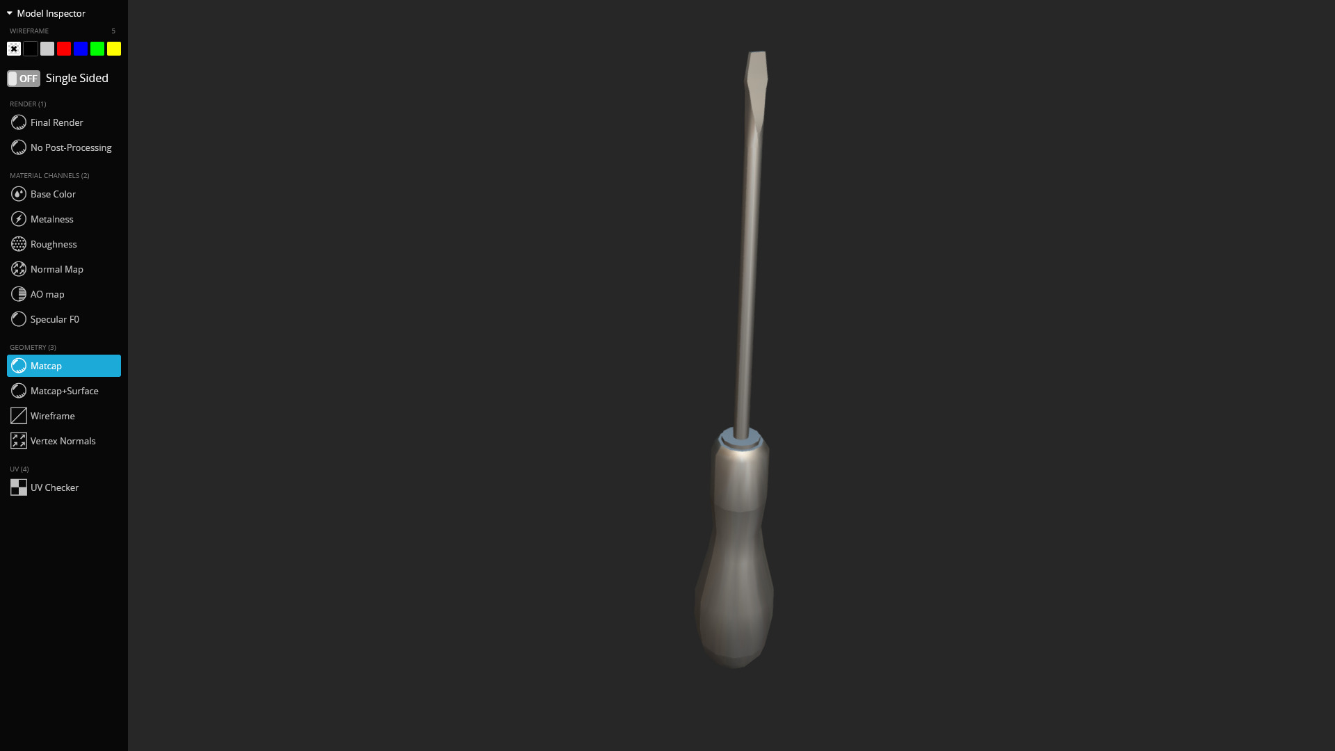 Flathead Screwdriver 3D Model Low-poly 3D model_8