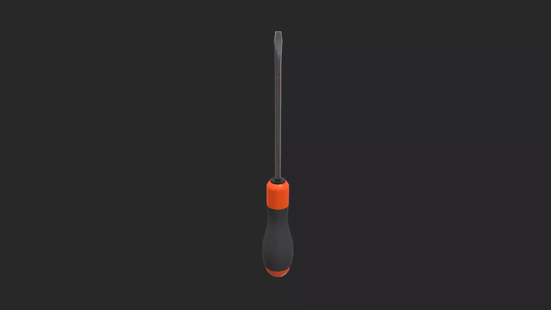Flathead Screwdriver 3D Model Low-poly 3D model_0