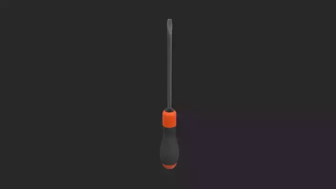 Flathead Screwdriver 3D Model Low-poly 3D model Flathead Screwdriver 3D Model Low-poly 3D model