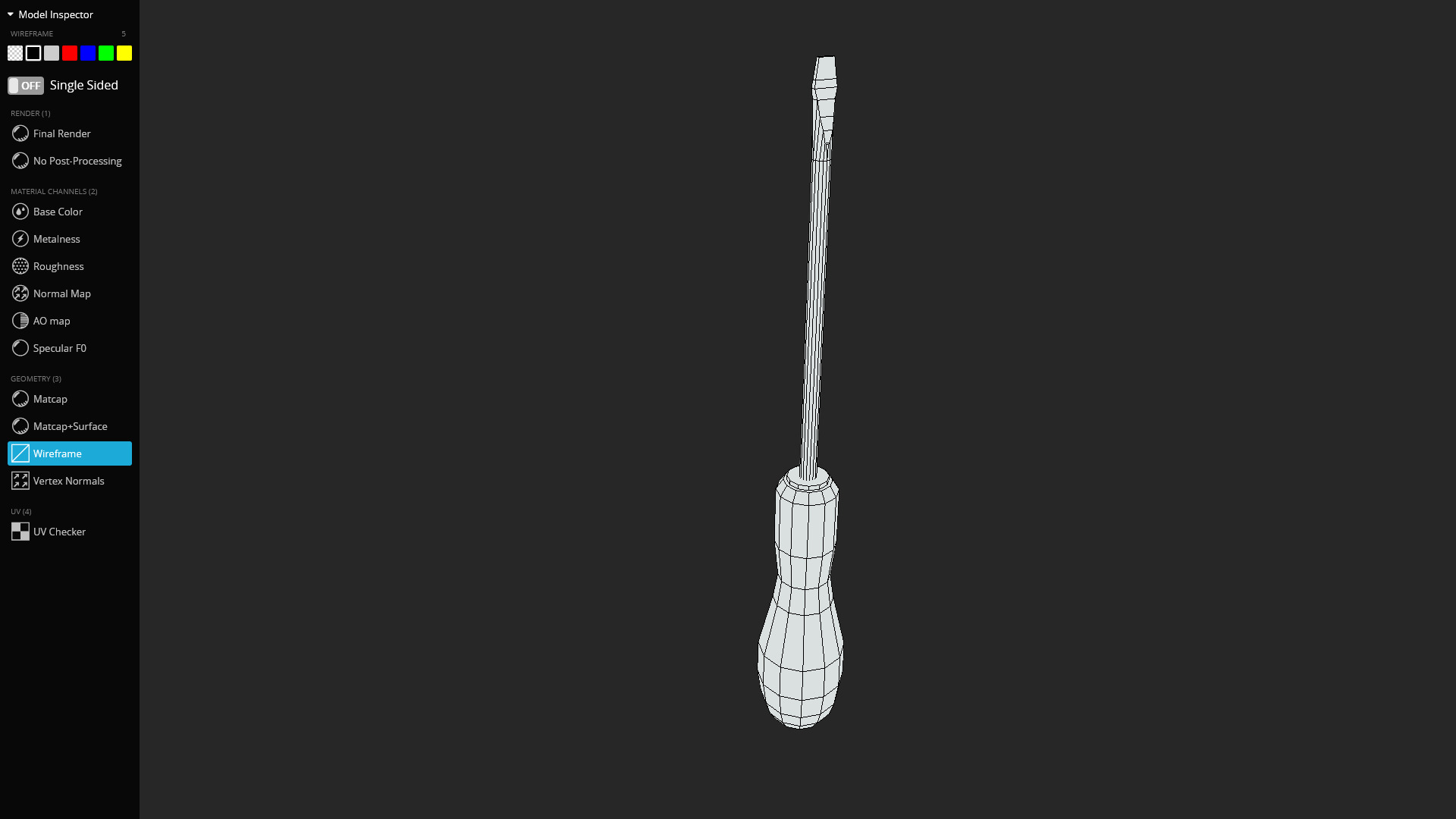 Flathead Screwdriver 3D Model Low-poly 3D model_10