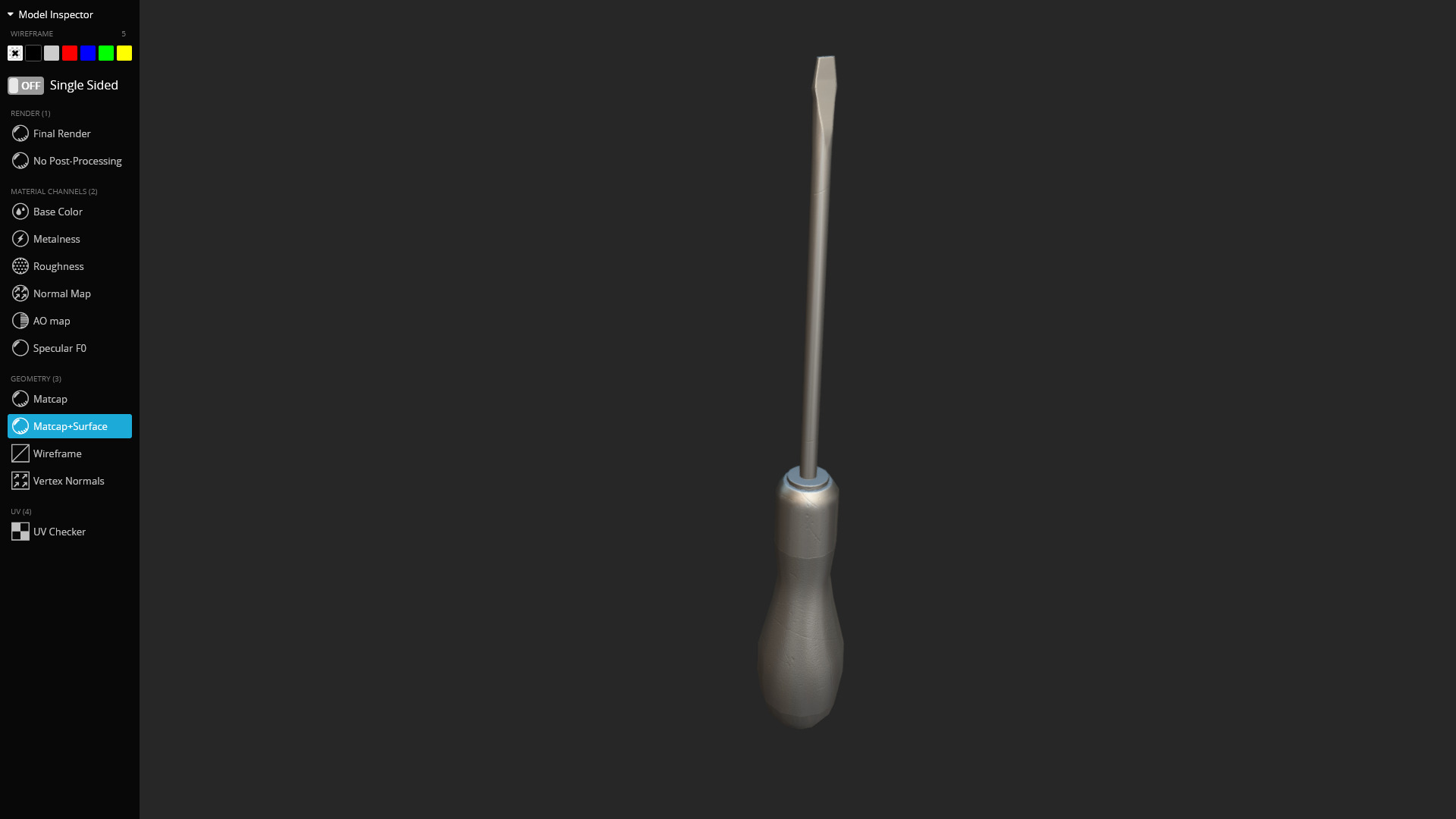 Flathead Screwdriver 3D Model Low-poly 3D model_9