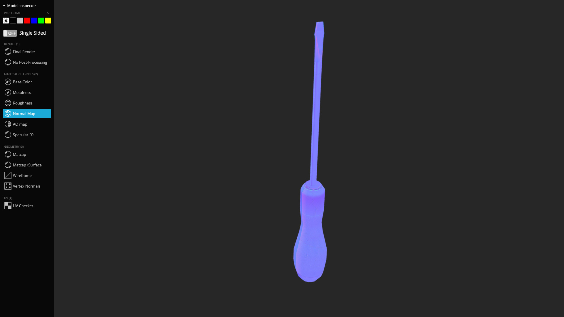 Flathead Screwdriver 3D Model Low-poly 3D model_6