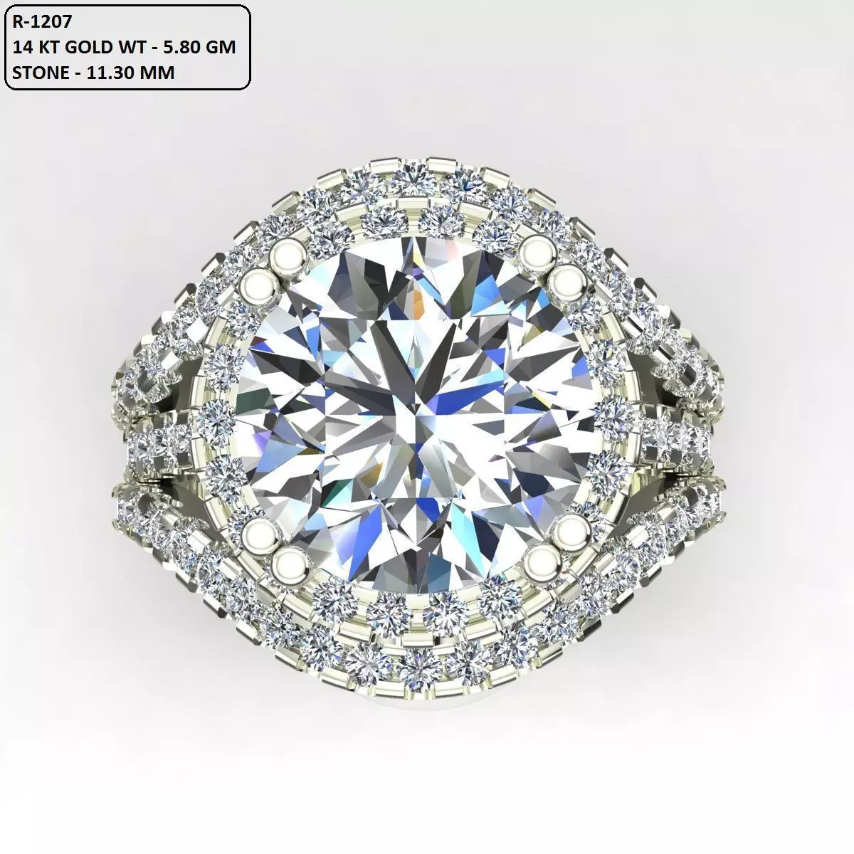 Solitaire Ring 3D print model_0