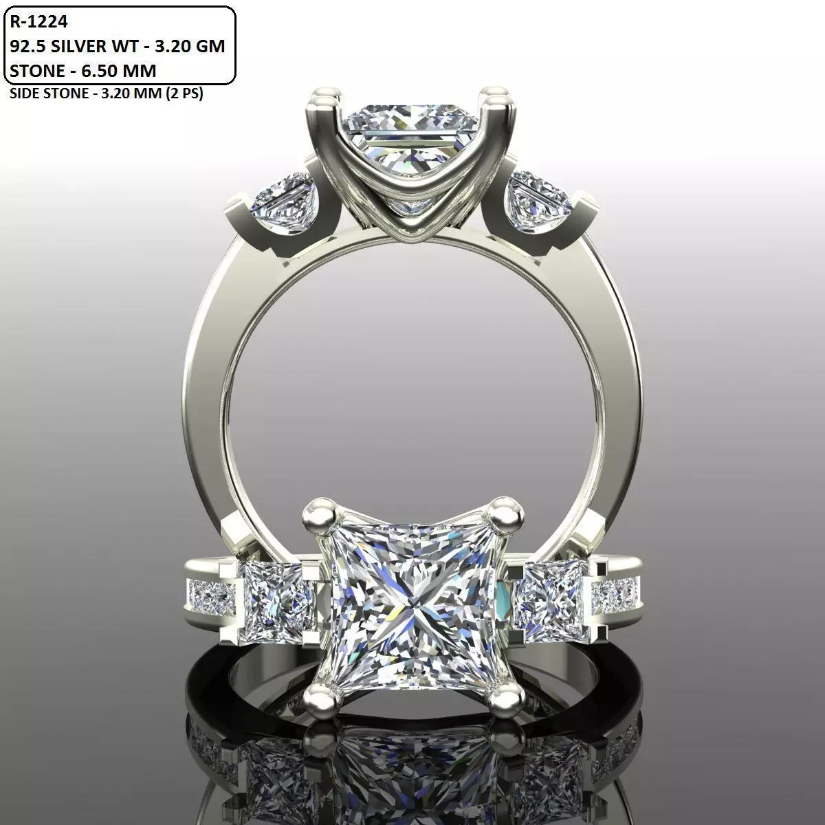 Solitaire Ring 3D print model_0