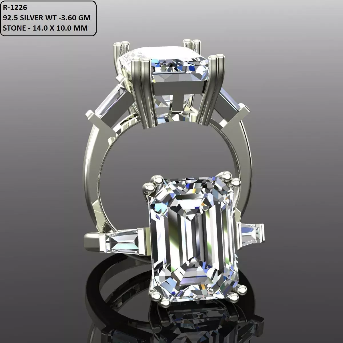 Solitaire Ring 3D print model_0
