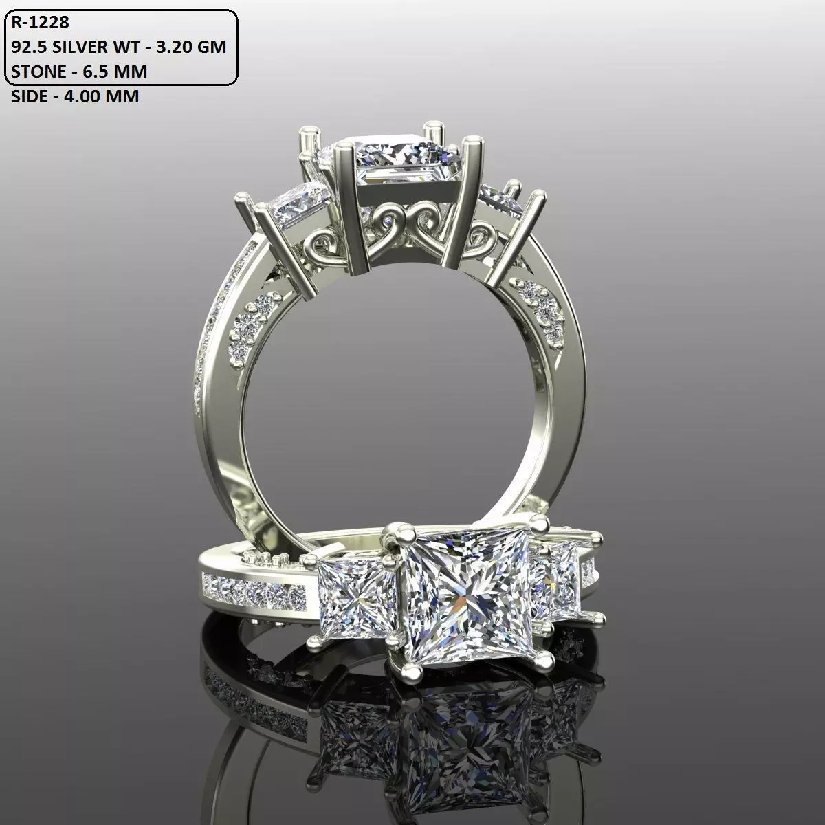 Solitaire Ring 3D print model_0