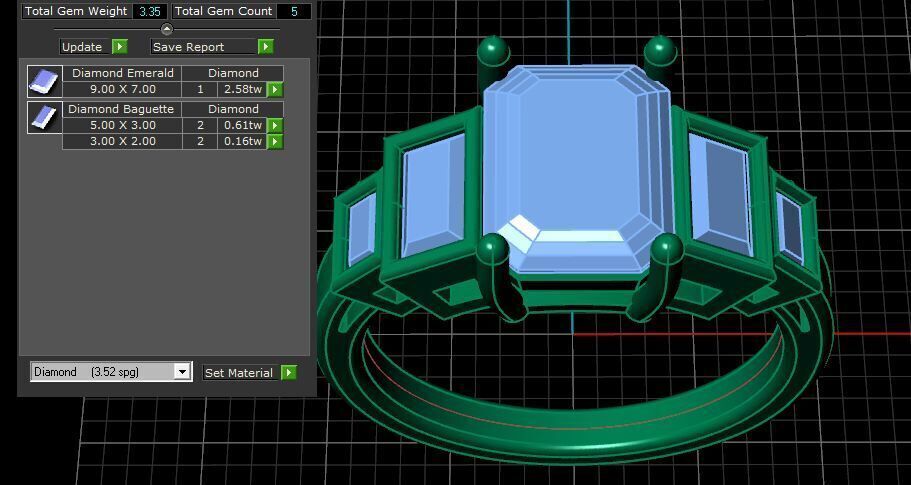 Solitaire Ring 3D print model_1